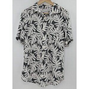 Cotton On Garments Men’s Leaf Print‎ Button Down Shirt Sz M Vacation Lightweight
